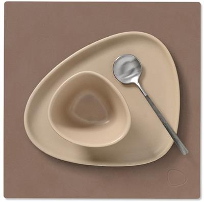 [58375] Placemat Square S 28.0x28.0cm nupo truffle
