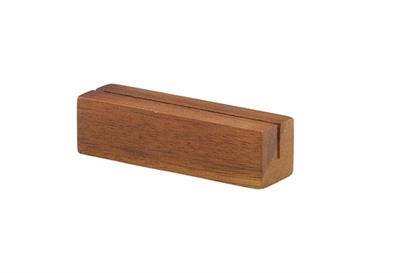 [1188] Menukaarthouder 9.0x3.0x(h)3.0cm acacia genware