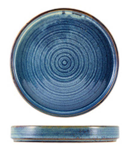 [52544] Bord walled 20.5cm aqua blue terra