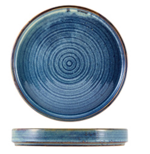 [52545] Bord walled 26.0cm aqua blue terra