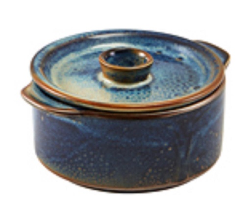 [52552] Cocotte met deksel 23.6cl 12.6cm aqua blue terra