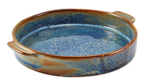 [52554] Ovenschaal rond 20.3cm aqua blue terra