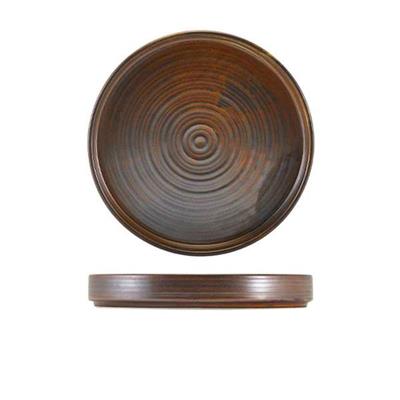 [53412] Bord walled 20.5cm copper Terra