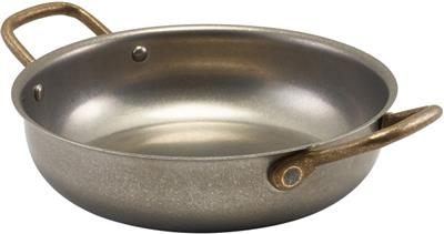 [56740] Serveerpan rond 19.5cm rvs vintage steel
