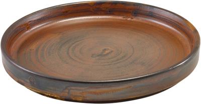 [58159] Bord walled low 14.0cm copper Terra