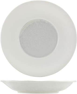 [58564] Bord winged plat 26.0cm incise lustre