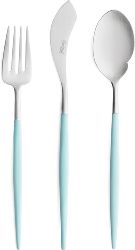 [57597] Visvork 20 cm Goa Turquoise RVS Matt Cutipol 10