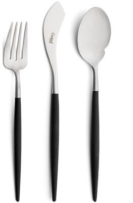 [9572] Visvork 20 cm Goa Black RVS Matt Cutipol 10