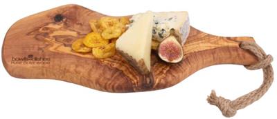 [54842] Serveerplank organisch met handvat 30.0/35.0cm Pure Olive Wood