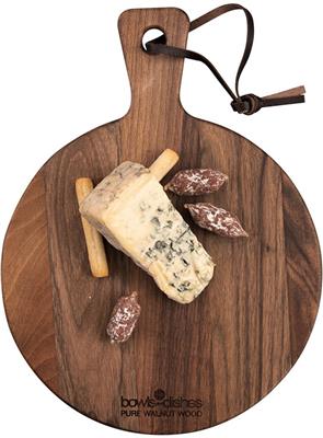 [55055] Serveerplank rond 20.0cm Pure Walnut Wood