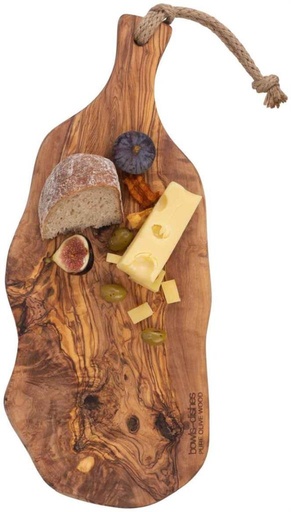 [55064] Serveerplank organisch met handvat 45.0/50.0cm Pure Olive Wood