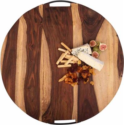 [58297] Serveerplank rond met handvat 59.0cm Pure Rose Wood