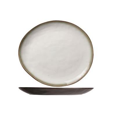 [10192] Bord plat coupe 32.5x28.5cm plato mat C&T