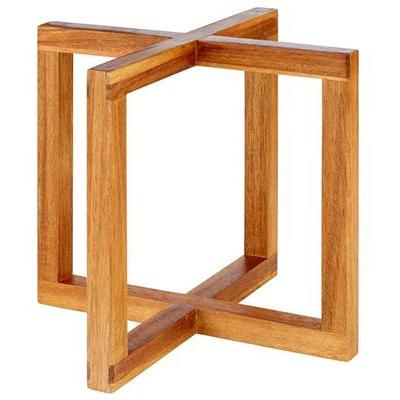 [0456] Buffetverhoger vierkant 20.0cm(H)17.5cm acacia