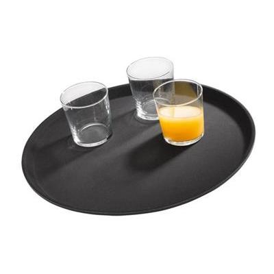 [0773] Dienblad rond35.5cm zwart anti-slip