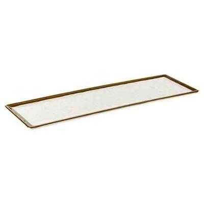 [1035] Schaal 2/4gn Stone art wit/bruin melamine
