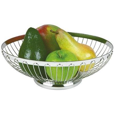 [2240] Fruit/broodmand ov 20.5x15.5cm rvs