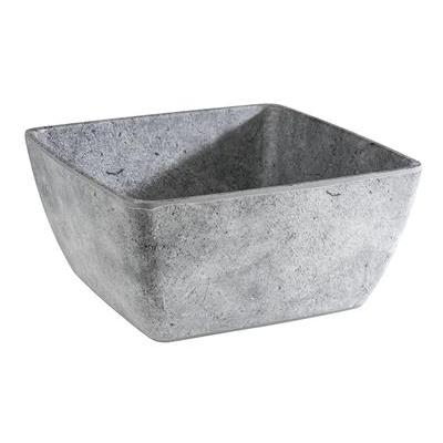 [52483] Schaal vierkant 25.0x(H)12.0cm melamine element grijs