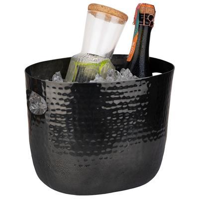 [52648] Wijnkoeler 25.5x19.0x(H)20.0cml black hammered