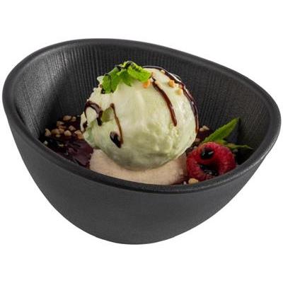 [55810] Kom 14.5x12.5cm melamine nero zwart