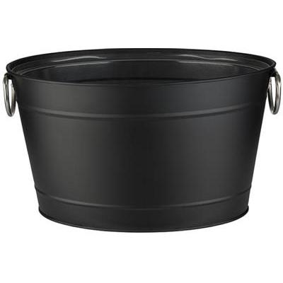 [57148] Wijnkoeler 40.0x28.0x(H)22.0cm zwart tin aps