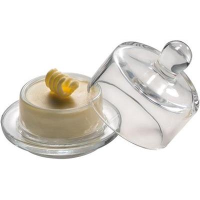 [57573] Boterschaaltje 9.0cm met glaZen stolp aps