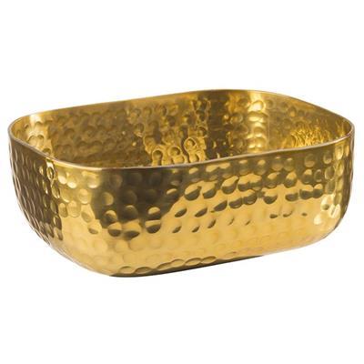 [9369] Schaal 15.5x12.0x(H)5.5cm hamerslag gold