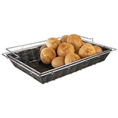 [9372] Broodmand 1/1gn(H)10.0cm rvs/polyprop zwart/bruin