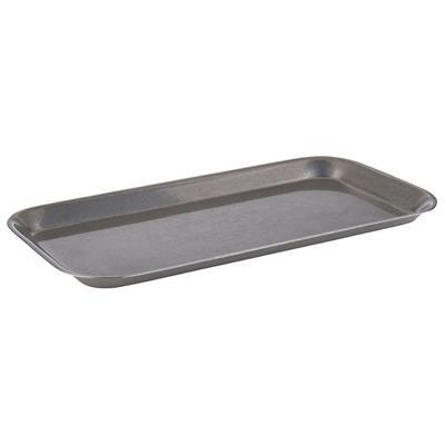 [9538] Serveerplateau 34.0x18.0cm rvs vintage