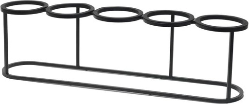 [58902] Buffetverhoger rond qu 21.8(h)18.0cm black rvs Tilt