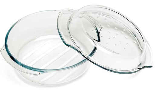 [10098] Ovenschaal rond Ø22.0cm glas C&T