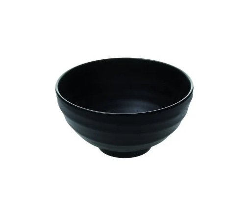 [3884] Kom op voet Ø14.0cm melamine zwart
