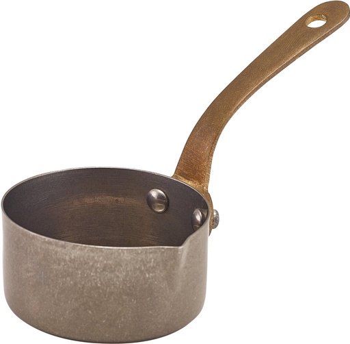 [55091] Serveer/sauspan 7.0cm steel vintage met schenktuit