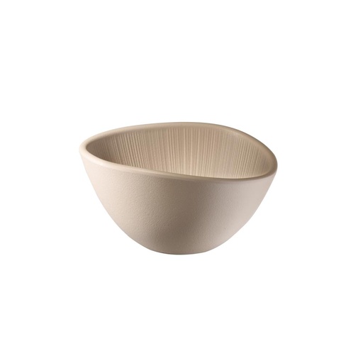 [55845] Kom 14.5x12.5cm melamine nero beige