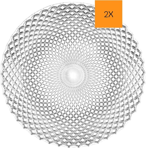 [31622] doos a 2 Bord plat 32.0cm glas Rumba