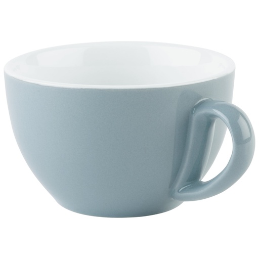 [506029] Porseleinen Cappuccinokop 300.0 ml Ø10.5xH6.5cm set van 6 Snug met blauw oor