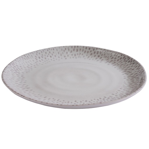 [506113] Melamine bord 21.0x21.0x2.0cm Footmark Wit Grijs