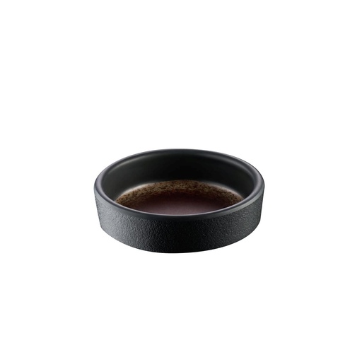 [506124] Melamine Schaaltje 8.0x8.0x2.5cm Kaya bruin interieur grijs exterieur