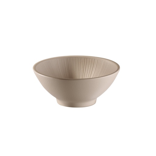 [506132] Kom melamine Ø 16.0 H 6.5cm 0.5 liter Nero zandkleurig