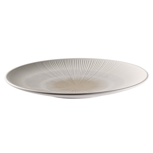 [506151] Melamine bord Ø 42.0 cm H 3.5 cm 42.0x42.0x3.5cm wit/beige/blush