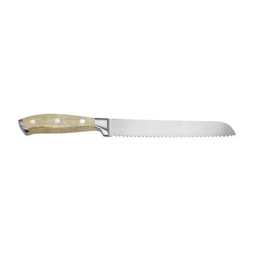 [506183] Broodmes 34.0x2.0x3.0cm RVS met beukenhouten handvat