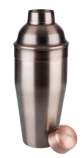 [506212] Shaker 3-delig 0.7 liter 9.0x9.0x23.0cm RVS Klassiek Antiek koper