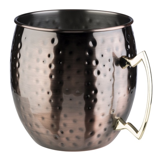 [506215] Flessenkoeler 20.0x25.0x21.0cm Moscow Mule RVS koperkleurig gehamerd antieke look