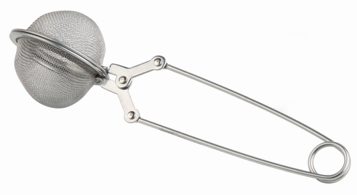 [506246] Theeball fijnmazig scharnierend Ø 4.5 lengte 15.5 cm RVS