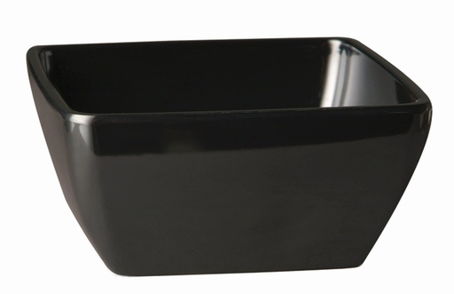 [506306] Kom 12.5x12.5x6.5cm 0.4 liter Pure Zwart Melamine