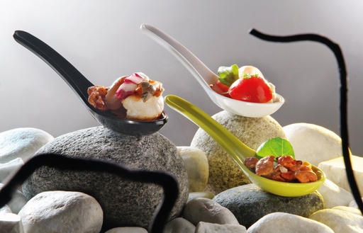 [506313] Fingerfoodlepel 13.5x4.5x4.5cm Hong Kong melamine zwart
