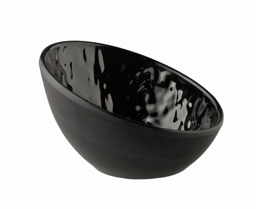 [506330] Kom rond Tao-10 0.07 liter 10.5x10.0x6.5cm melamine zwart steenlook