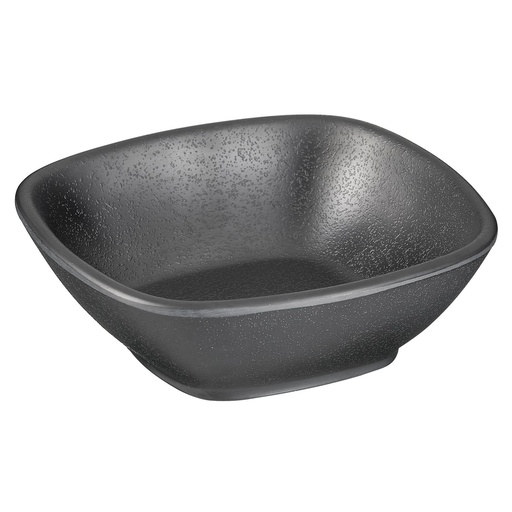 [506344] Kom 12.0x12.0x4.0cm 0.2 liter Zen Melamine Zwart Steenlook