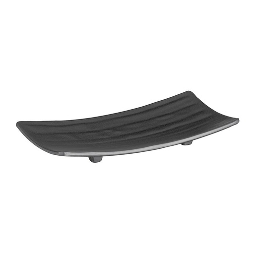 [506357] Presenteerplank 22.0x12.0x3.0cm Sushi Zen zwart melamine steenlook