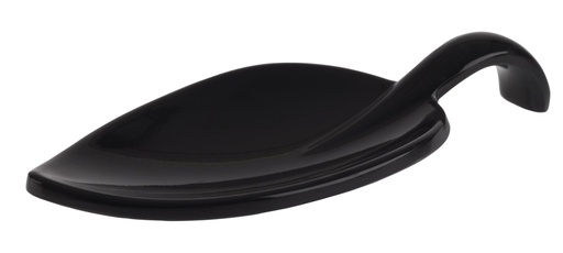 [506385] Bladvormige melamine fingerfoodlepel 10.0x4.5x1.0cm zwart 50 stuks